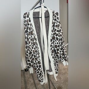 Time and Tru Brown and Cream Knit Sweater